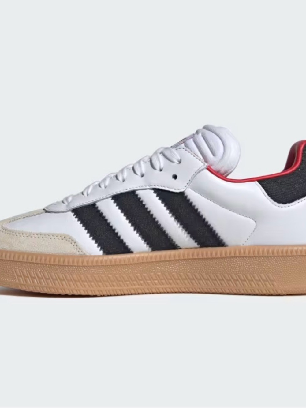adidas Samba XLG Sneakers White Black Gum with Red Accent - Picture 5 of 8